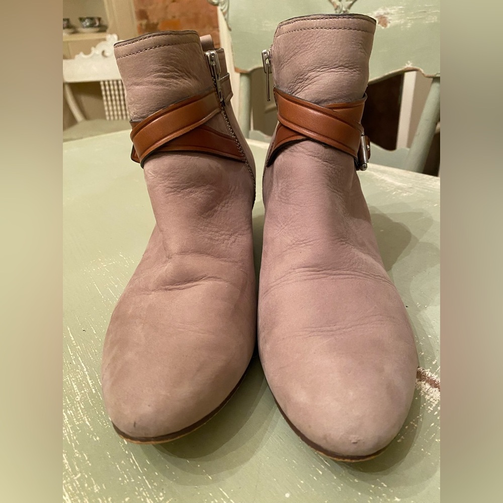 Nice Coach Neutral Suede Pauline Ankle Boots 9.5
